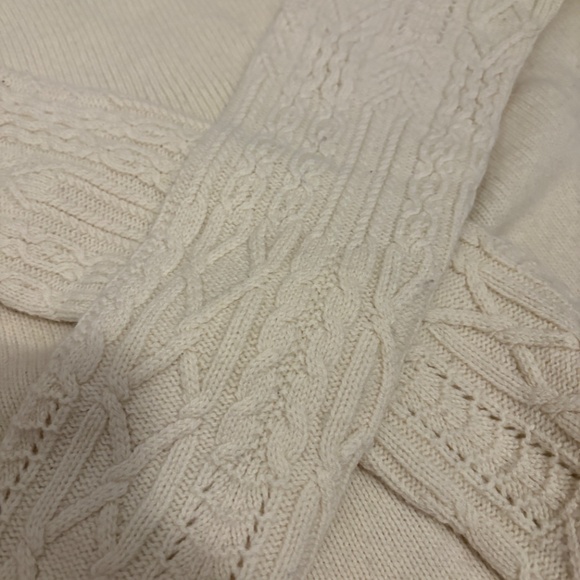 The Row | Crew Neck Ivory Cable Knit Sweater - Picture 6 of 9